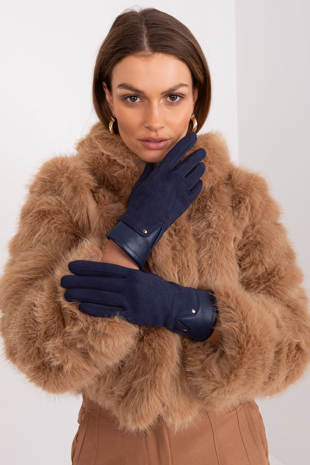 Gants femme AT — bleu marine