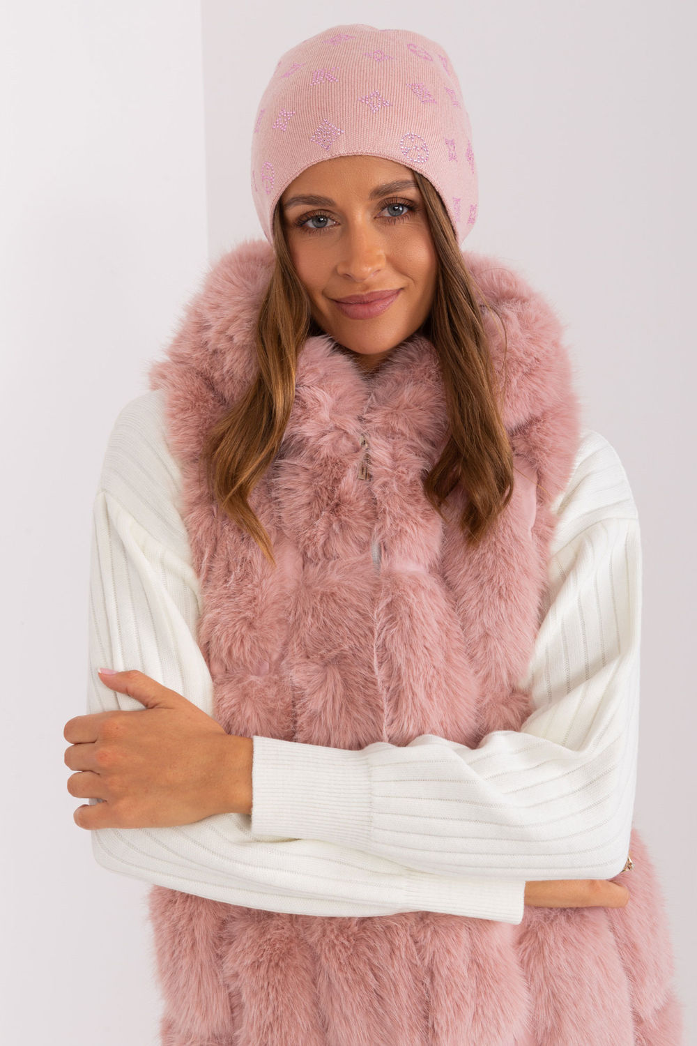 Bonnet femme AT — rosé