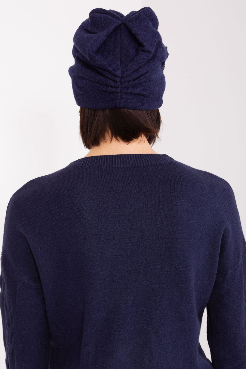 Bonnet femme AT — bleu marine