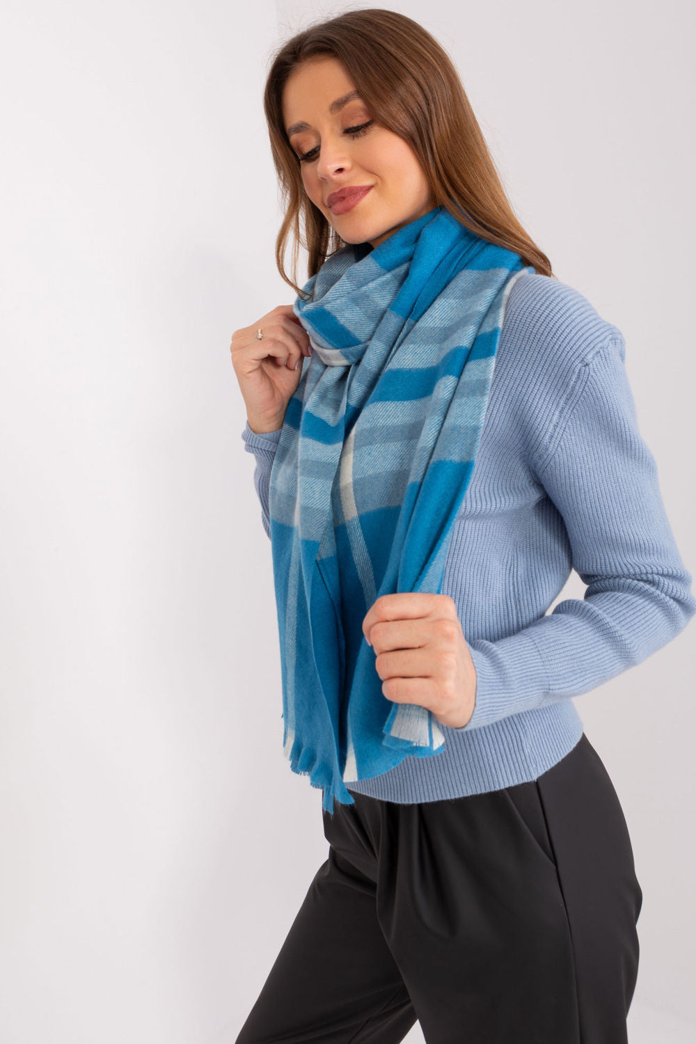 Châle femme AT — bleu