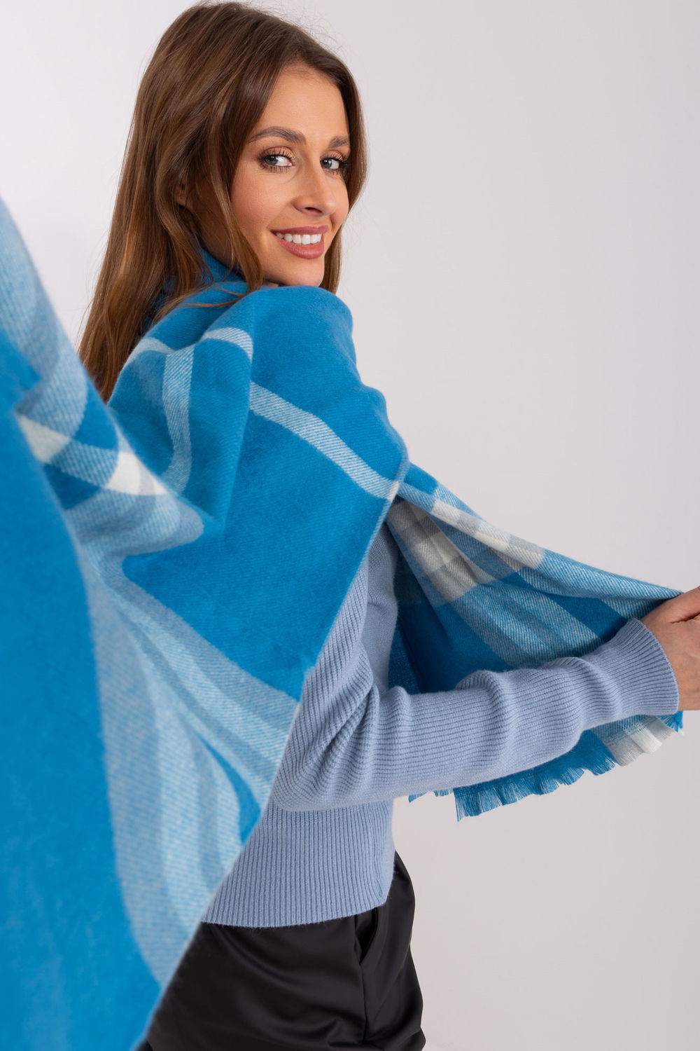 Châle femme AT — bleu
