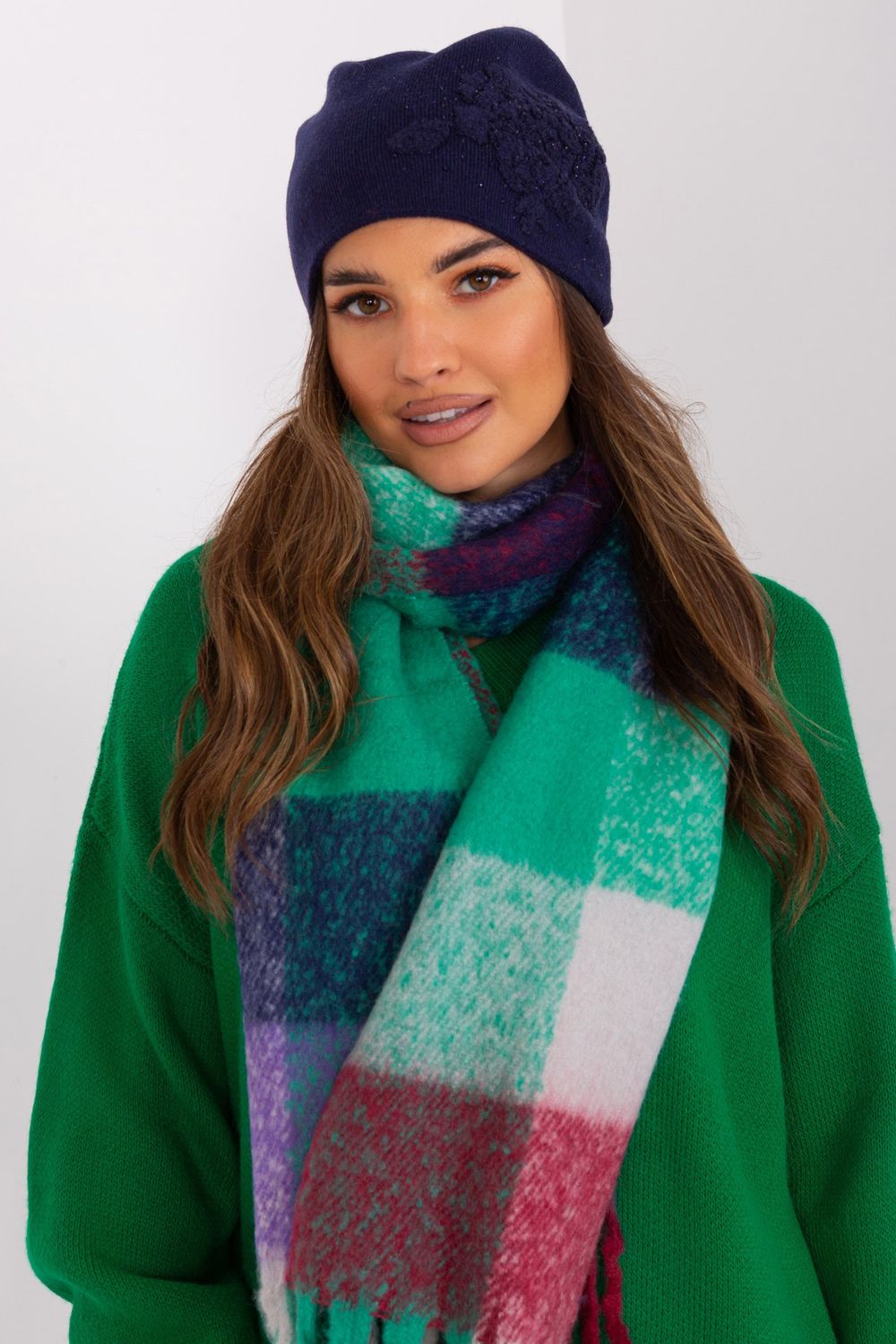 Bonnet femme AT — bleu marine