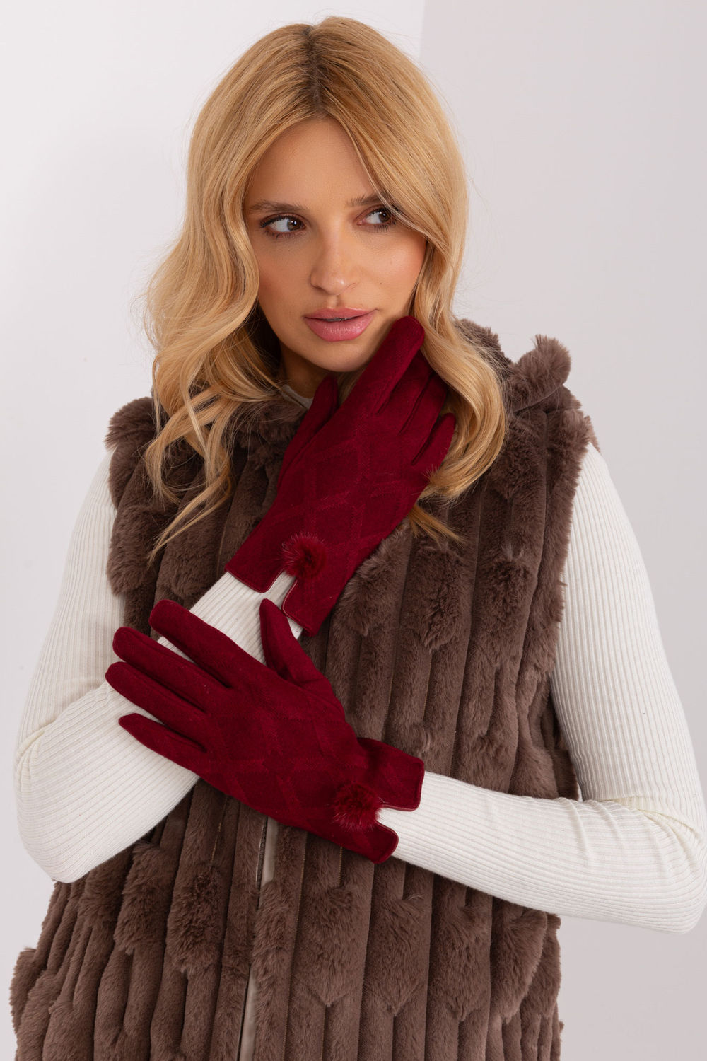 Gants femme AT — rouge