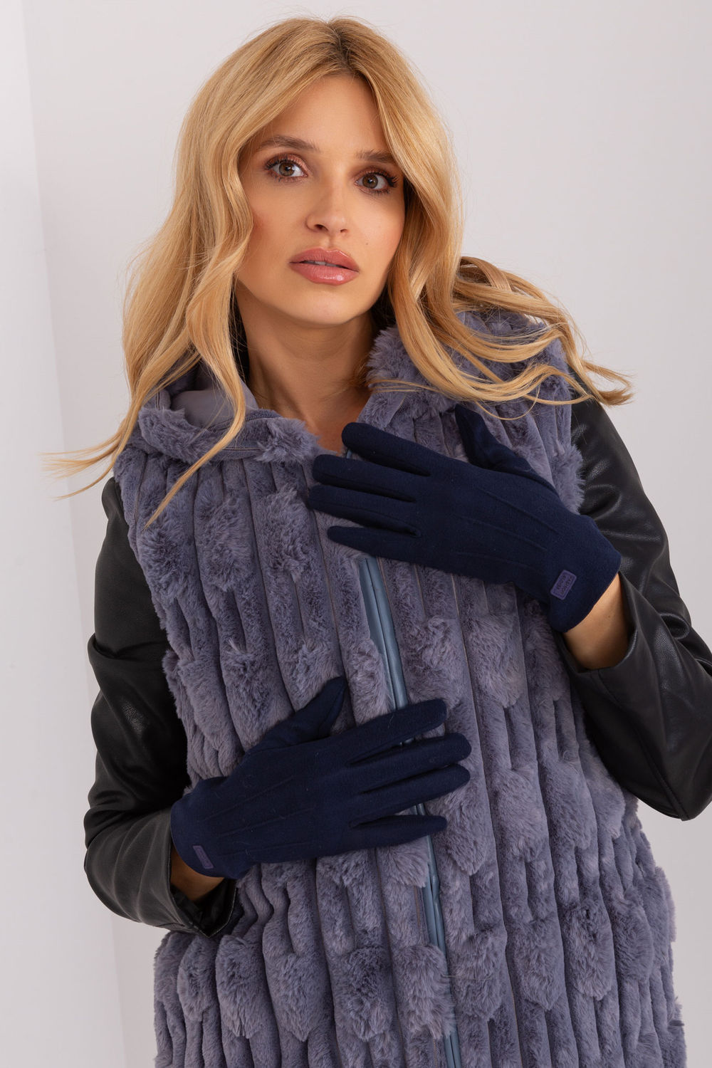 Gants femme AT — bleu marine