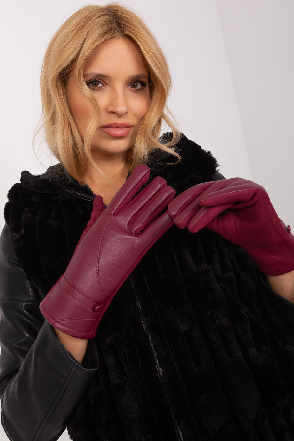 Gants femme AT — rouge