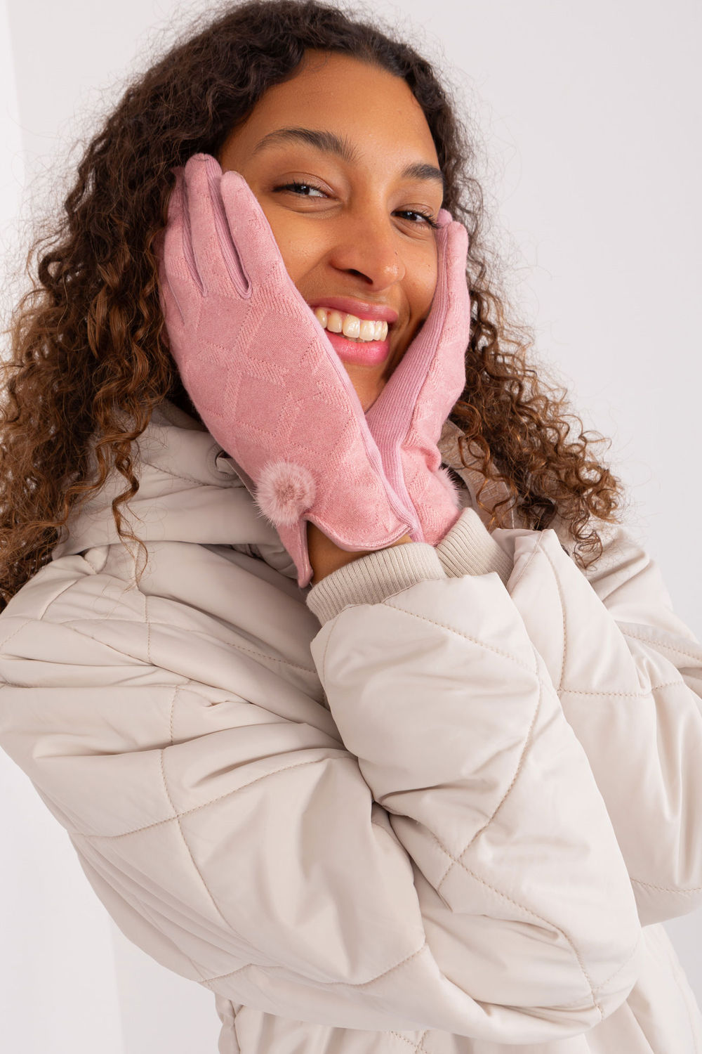 Gants femme AT — rosé