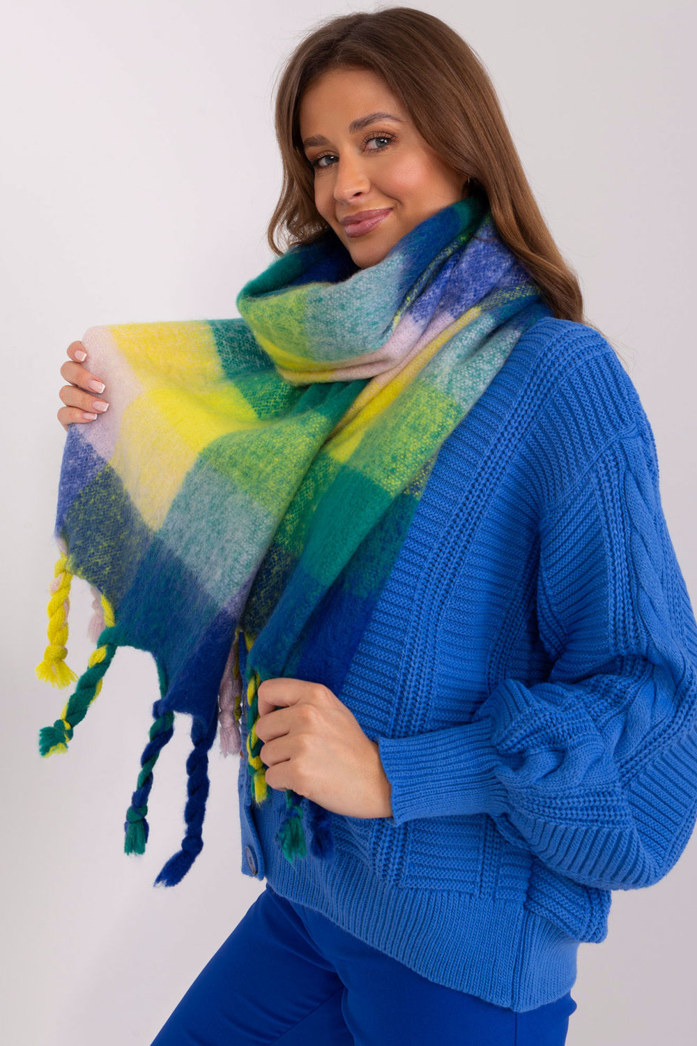 Châle femme AT — bleu