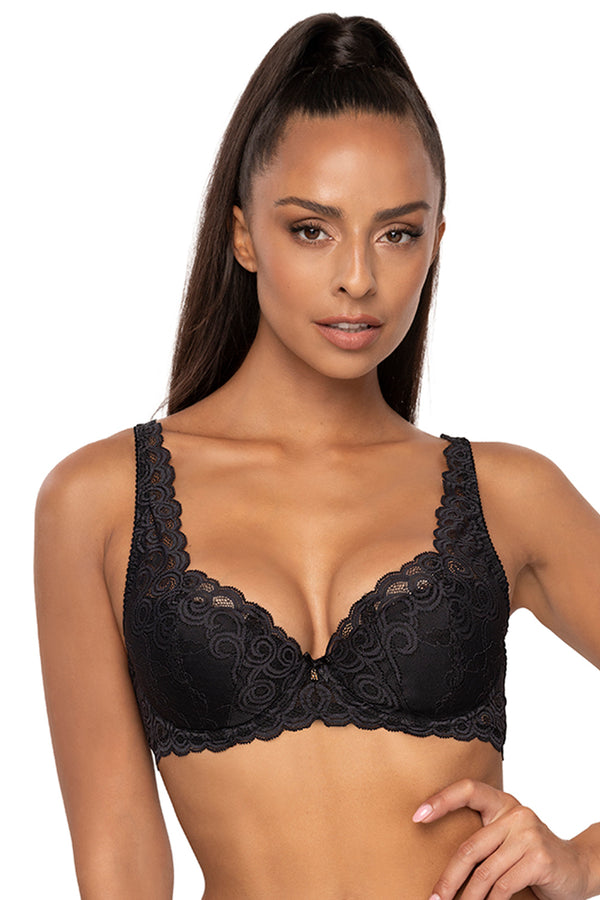 Soutien-gorge push-up femme Mat — noir