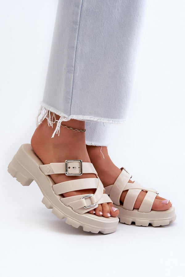 Sandales femme Step in style Clacquettes Clacquettes — beige