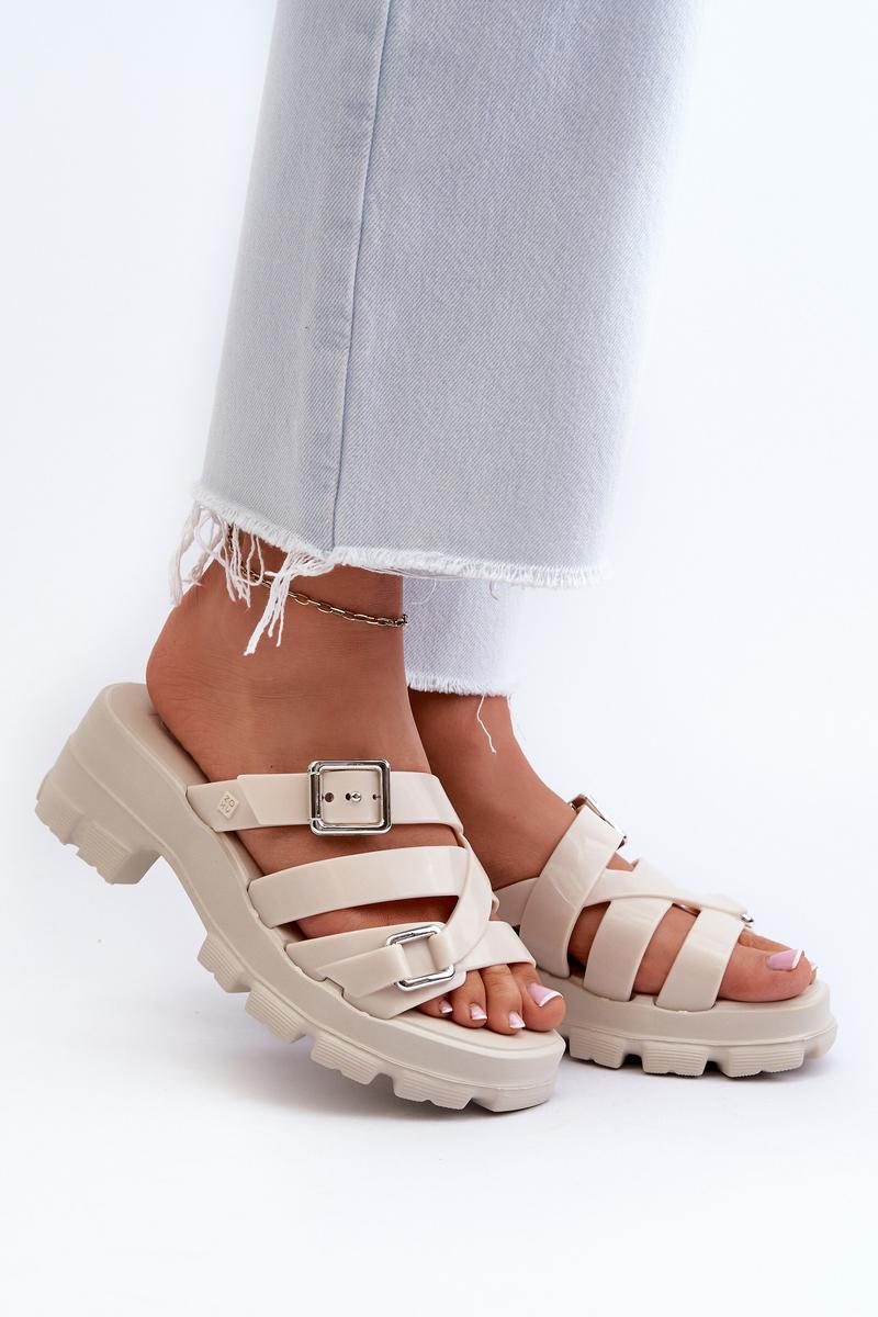Sandales femme Step in style Clacquettes Clacquettes — beige