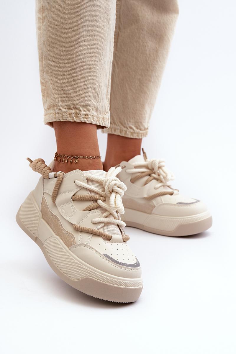 Baskets femme Step in style À Plateforme À — beige