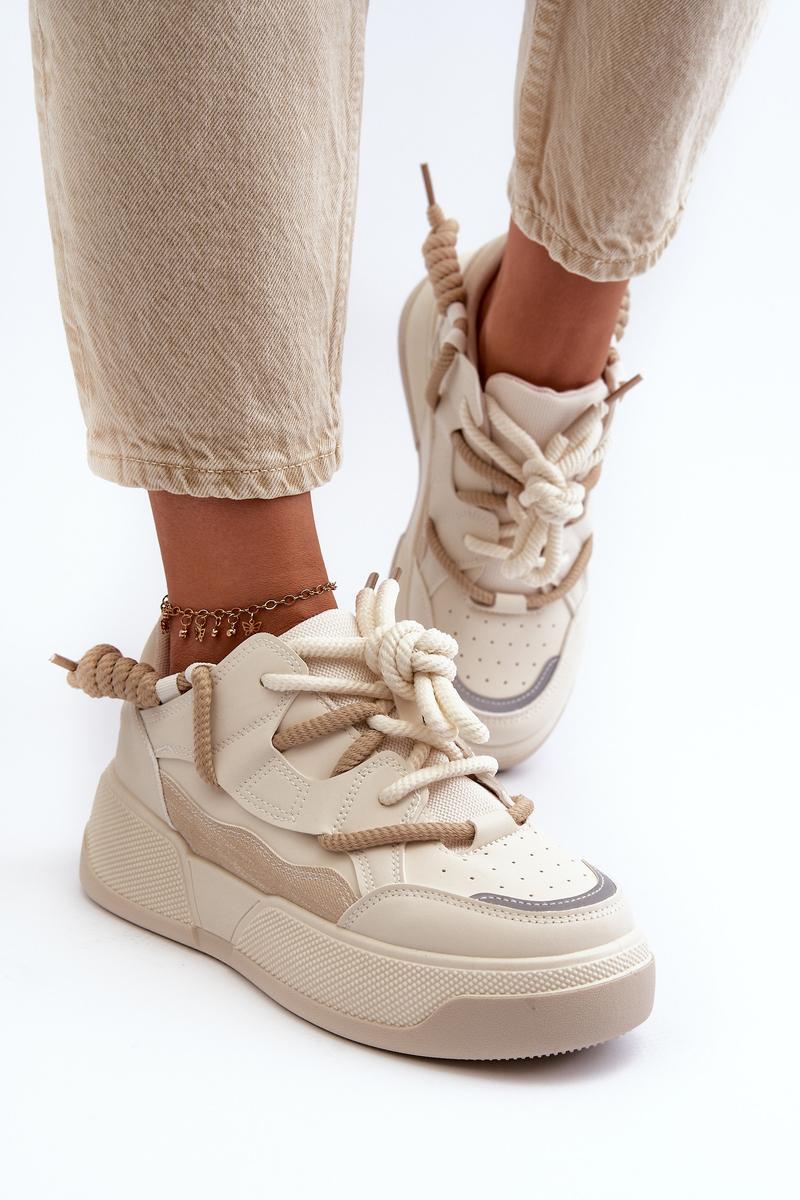 Baskets femme Step in style À Plateforme À — beige