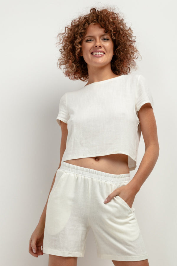 Chaussures à talons femme Tessita Shorts Shorts — blanc
