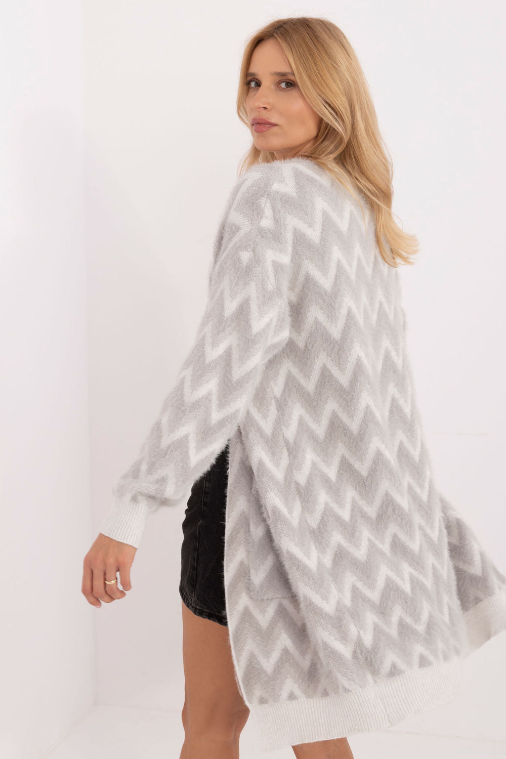 Cardigan femme AT — gris