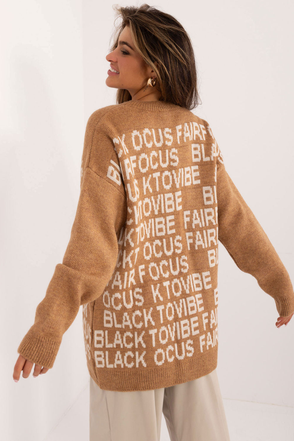 Pull femme Badu Chandail Long Chandail — brun