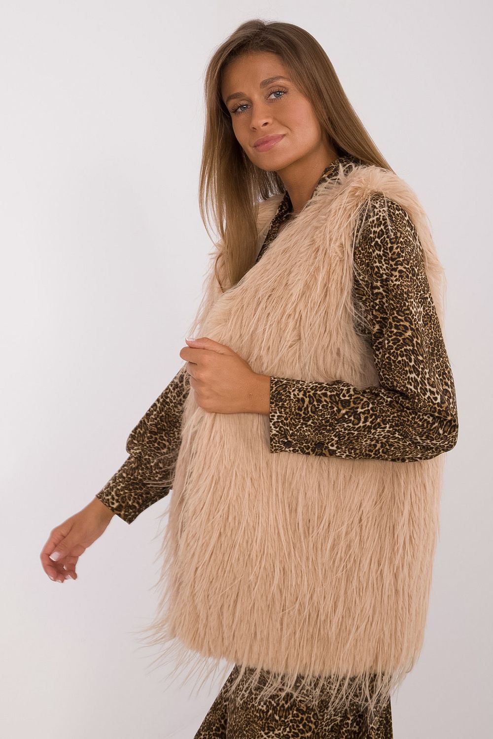 Gilet femme AT — brun