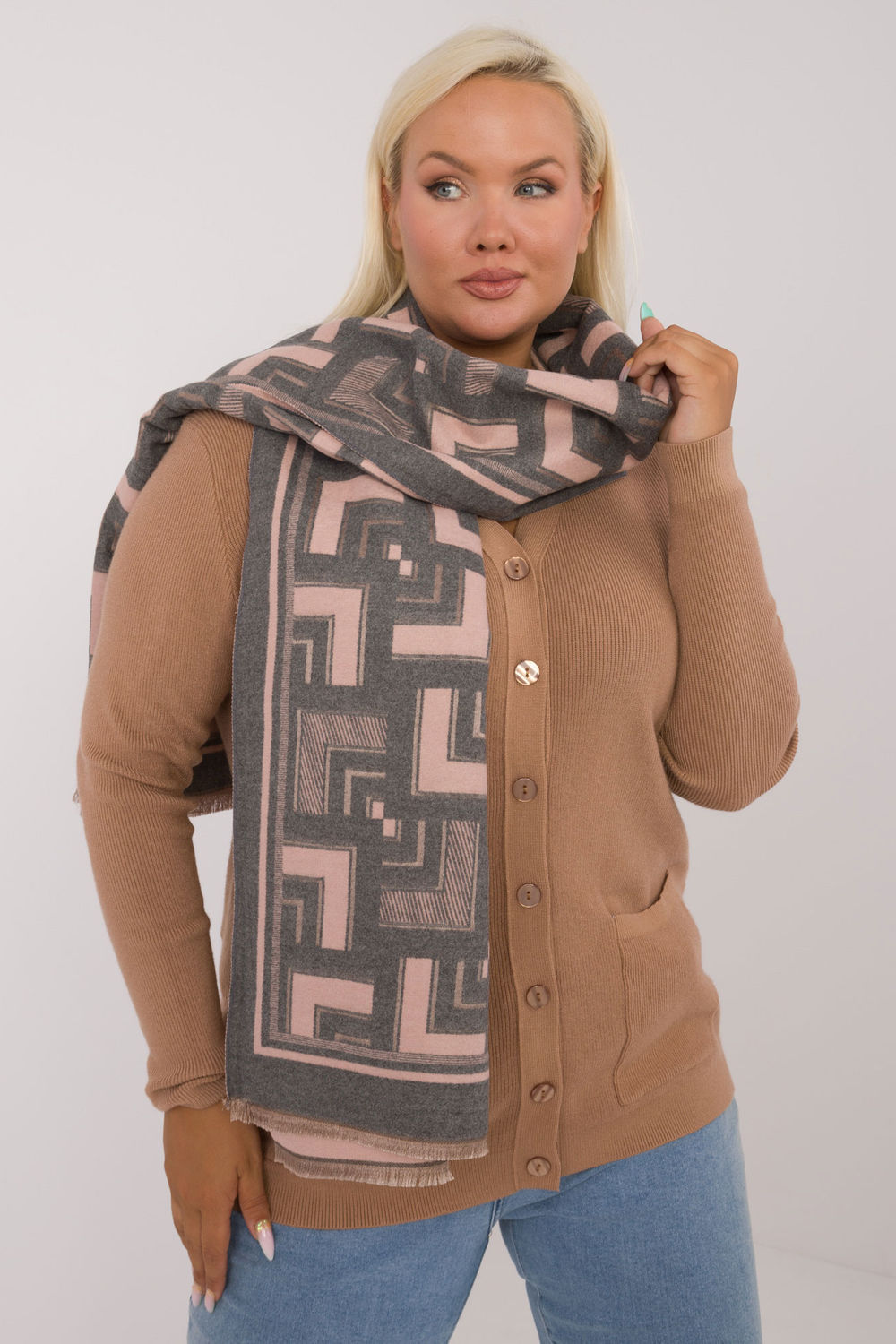 Châle femme AT — gris