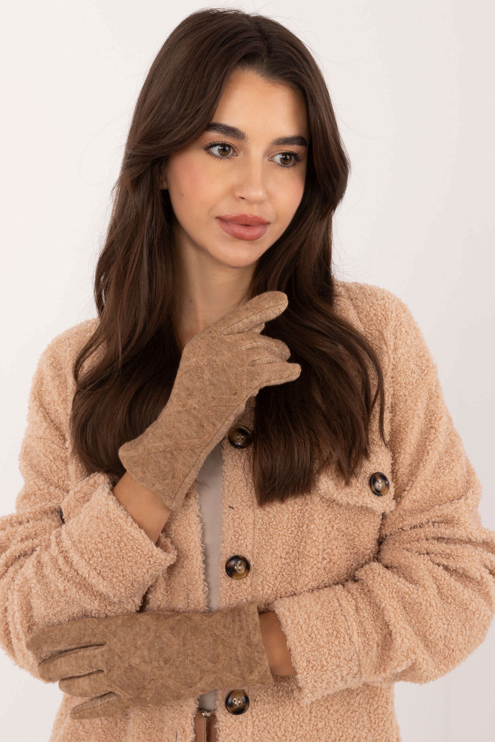 Gants femme AT — brun