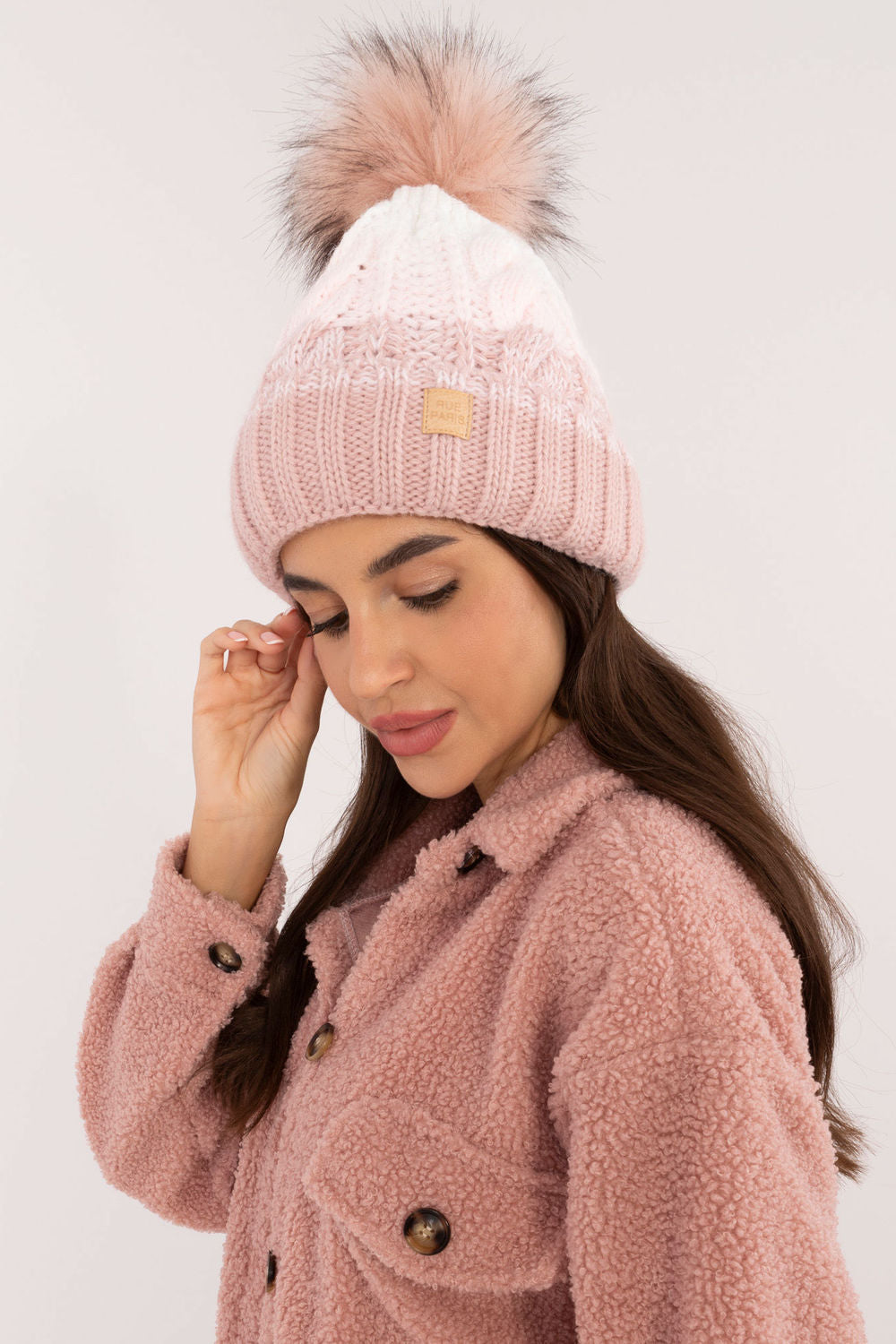 Bonnet femme Rue Paris — rosé