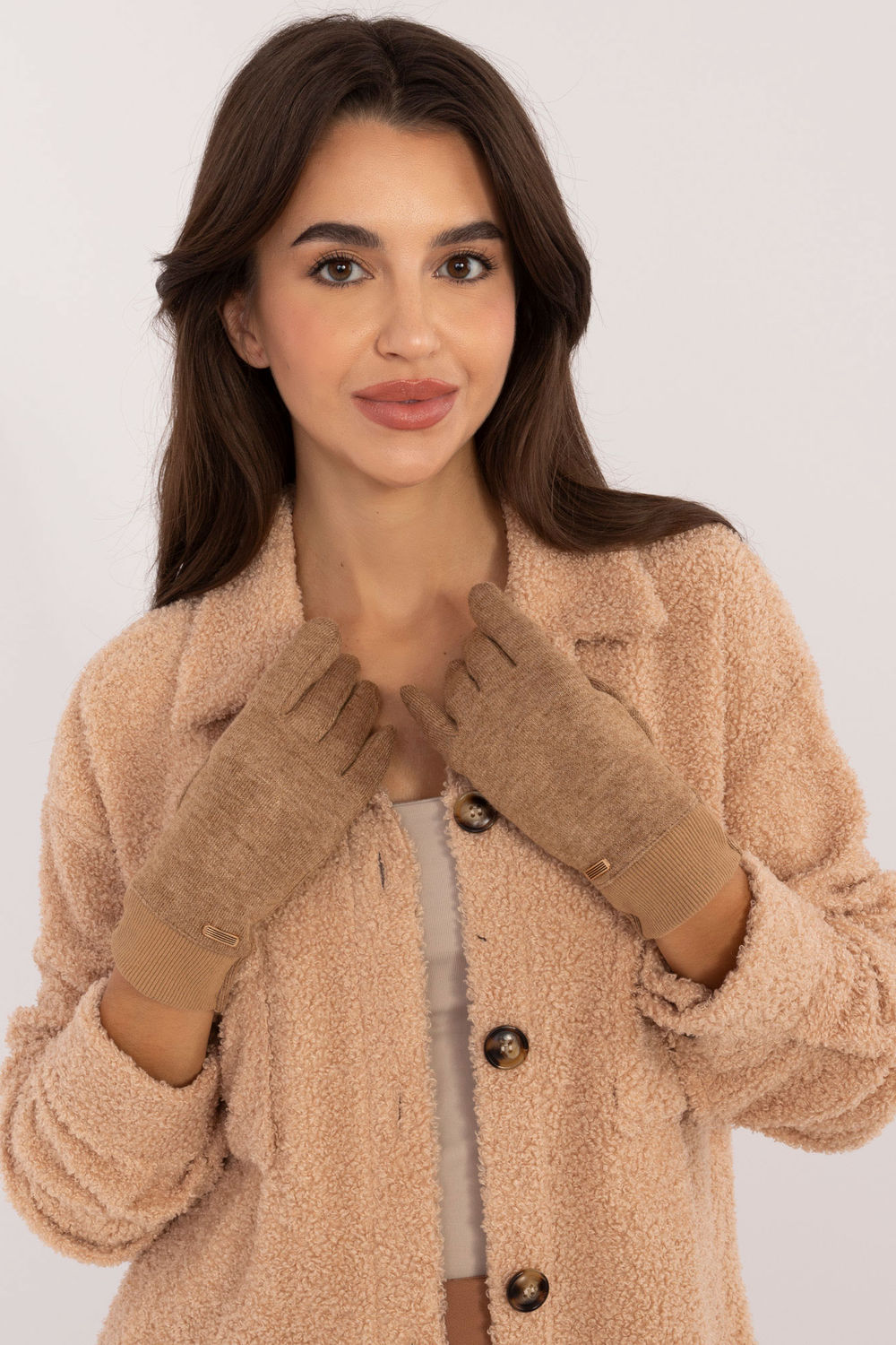 Gants femme AT — brun