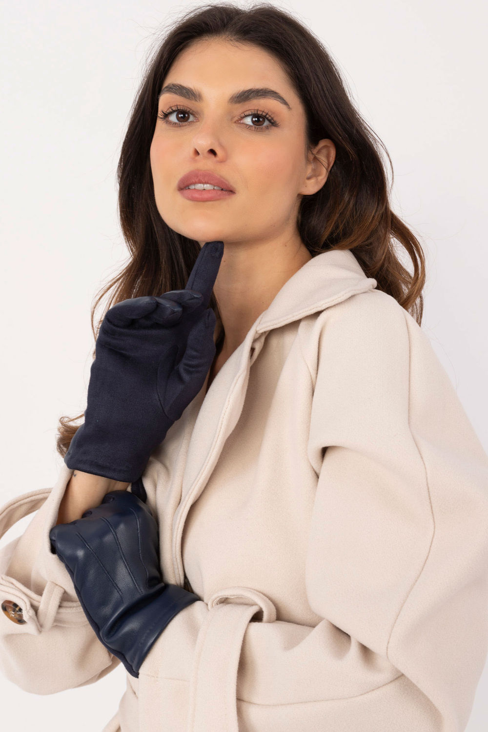 Gants femme AT — bleu marine