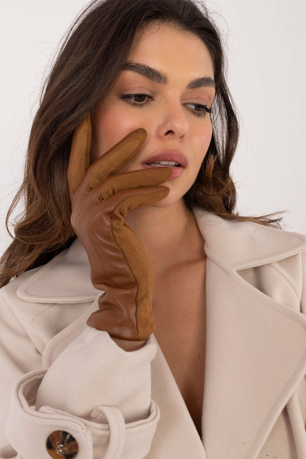 Gants femme AT — brun