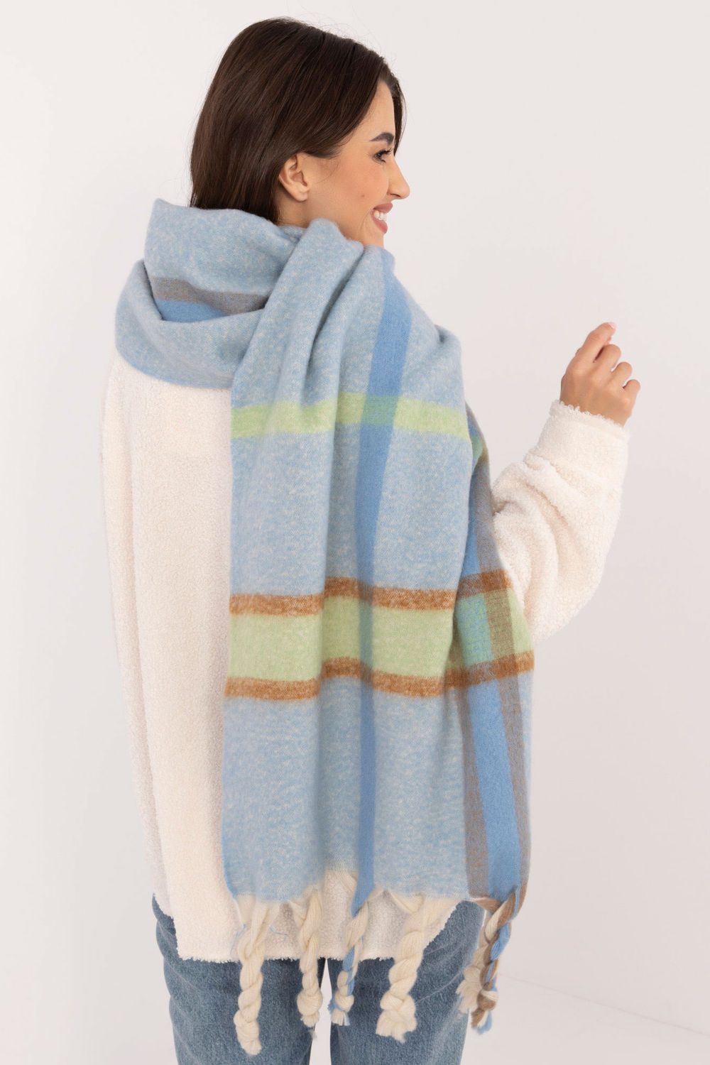 Châle femme AT — bleu