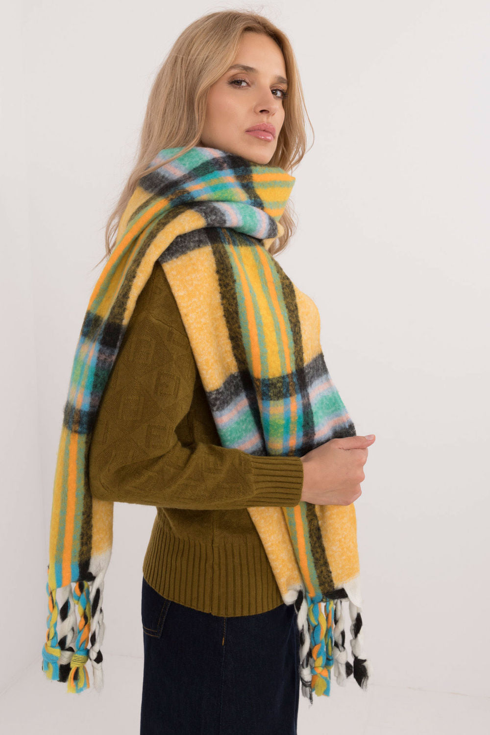 Châle femme AT — jaune