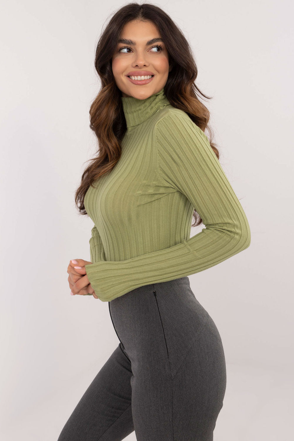 Pull femme Factory Price Col Roulé Col — vert