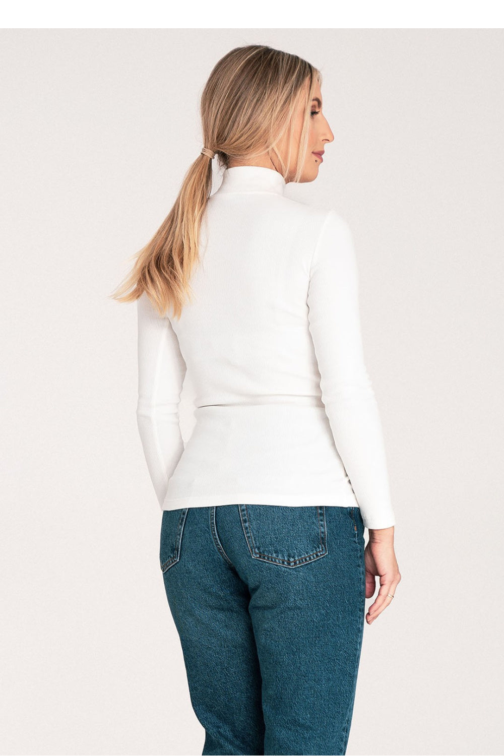 Pull femme Figl Col Roulé Col — beige