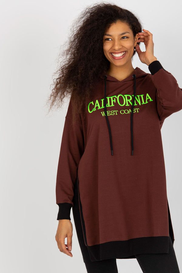 T-shirt femme Factory Price Sweatshirt Sweatshirt — brun