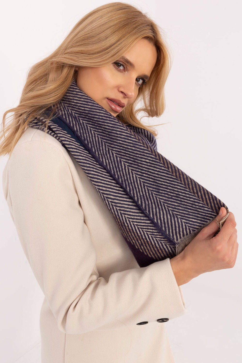 Châle femme AT — bleu marine