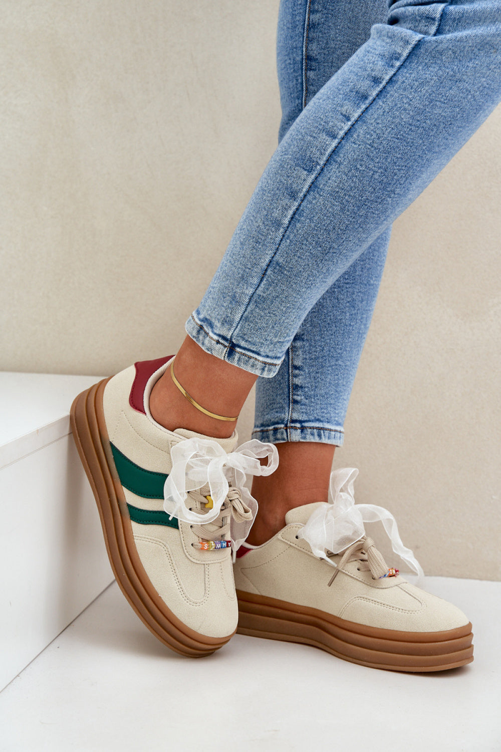 Baskets femme Step in style À Plateforme À — beige