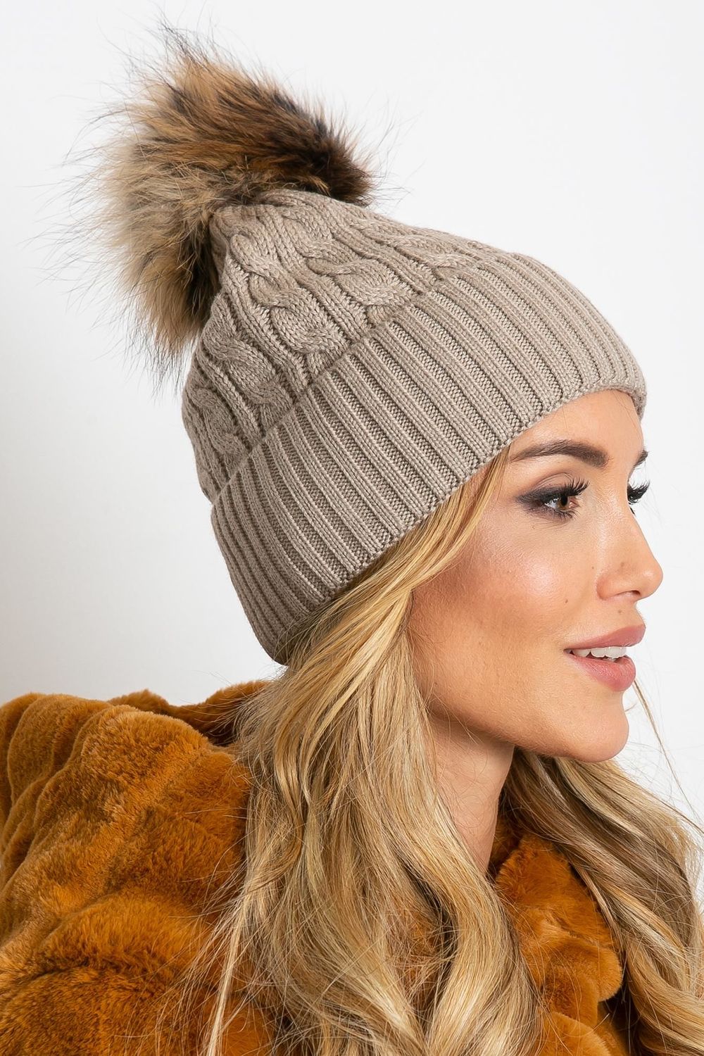 Bonnet femme AT — beige