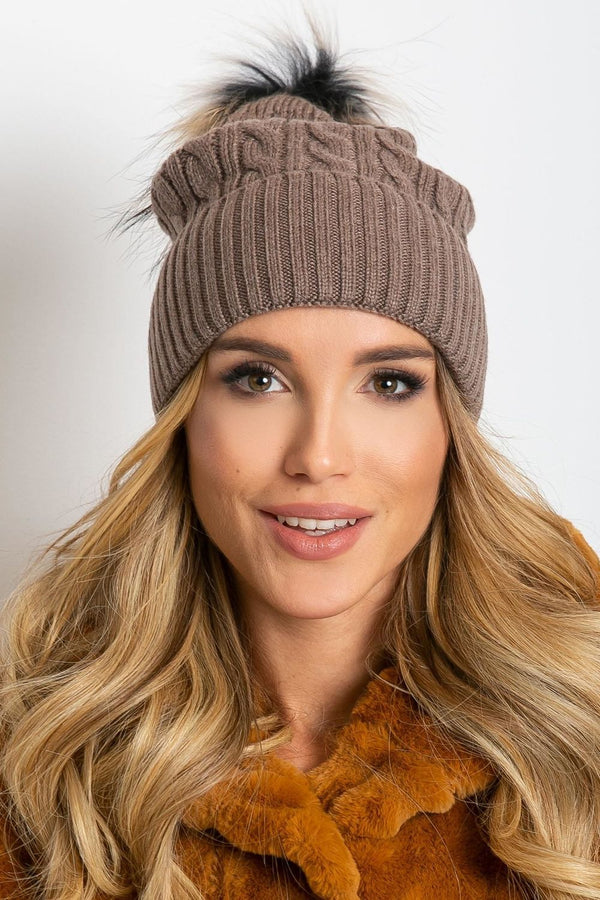 Bonnet femme AT — brun