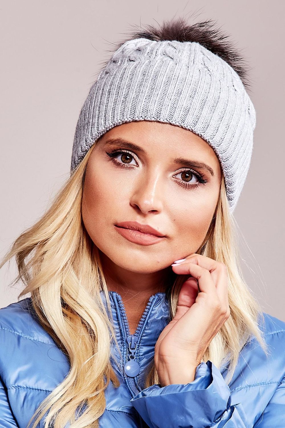 Bonnet femme AT — gris