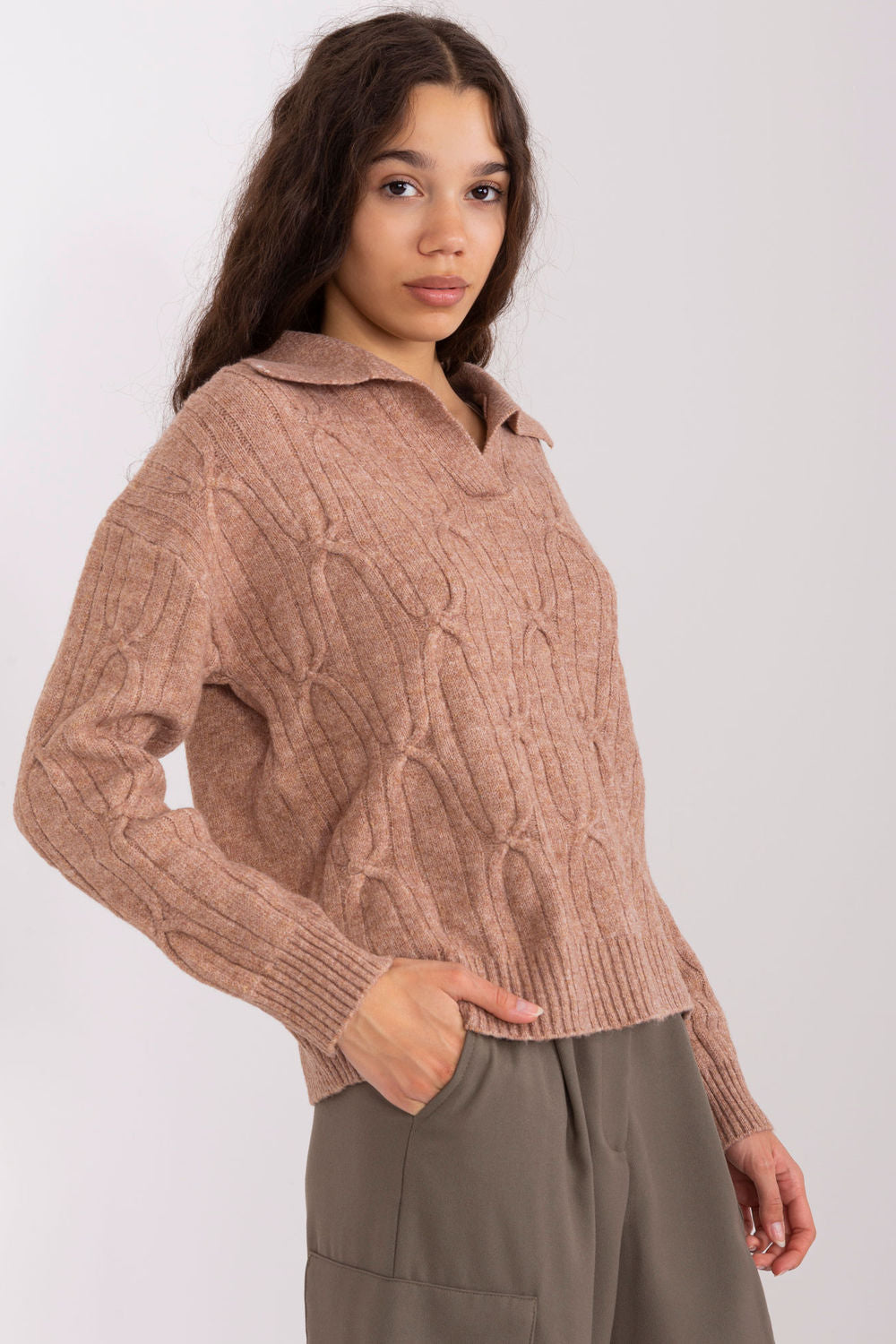 Pull femme AT Chandail Chandail — brun