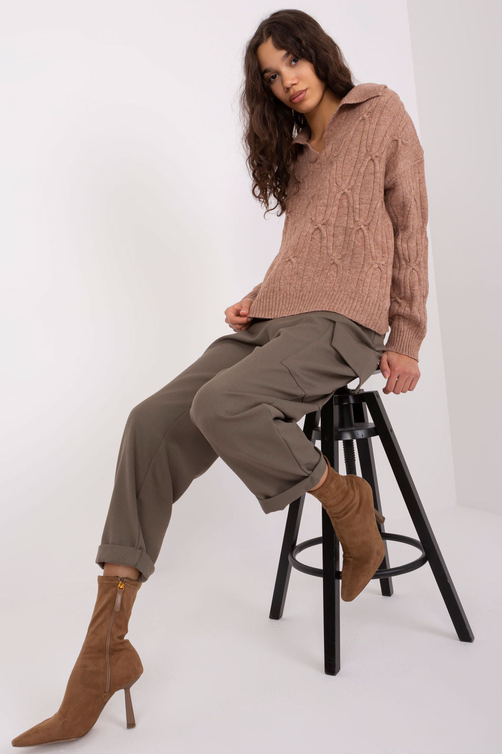 Pull femme AT Chandail Chandail — brun