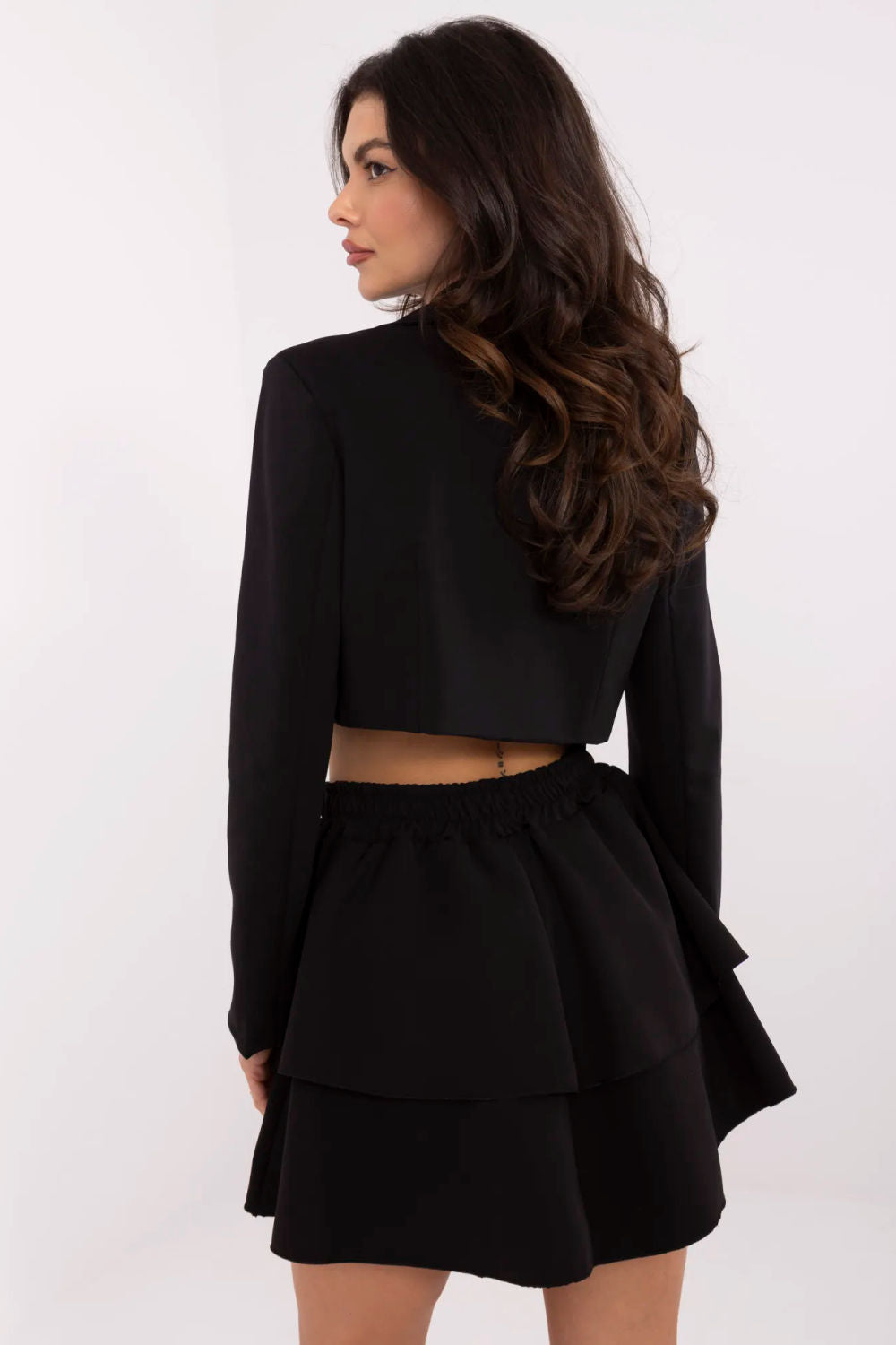 Jupe femme Italy Moda Courte Courte — noir