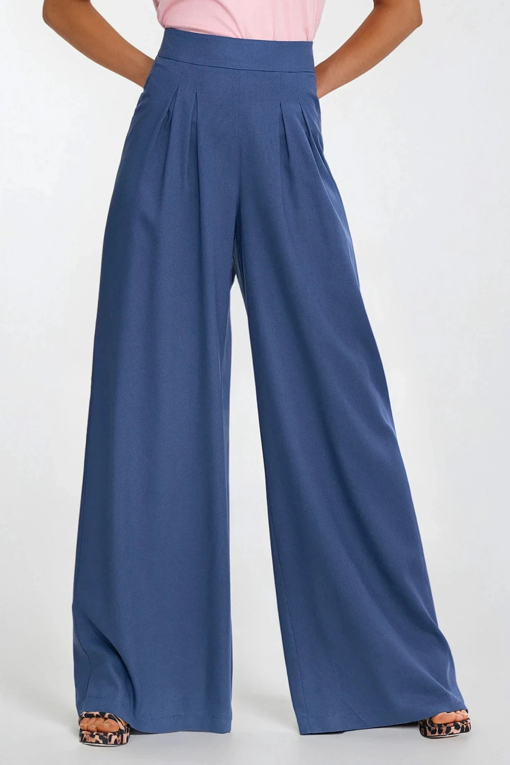 Chaussures à talons femme Nife Pantalon Long Pantalon — bleu