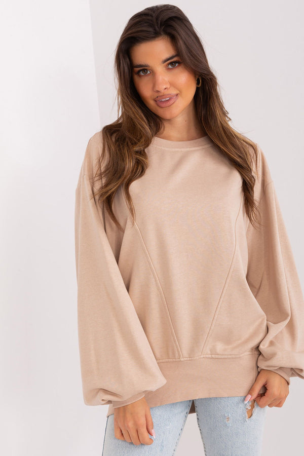 T-shirt femme Ex Moda Sweatshirt Sweatshirt — beige