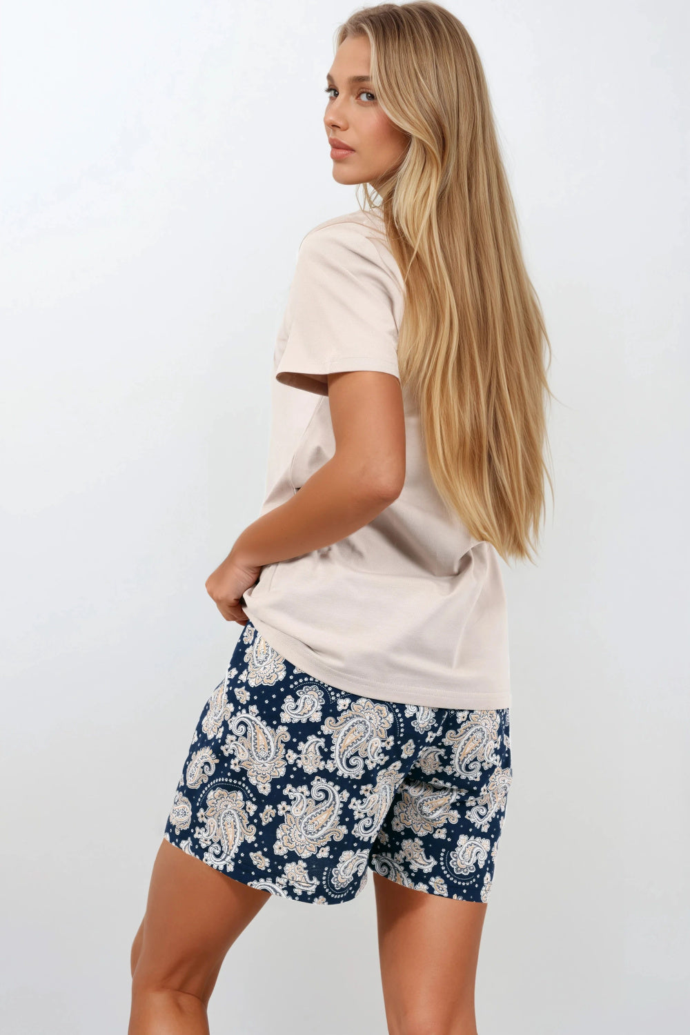 Pyjama femme Momenti Per Me — bleu marine