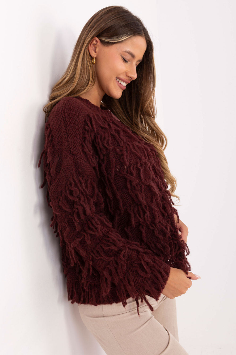 Pull femme Rue Paris Chandail Chandail — rouge