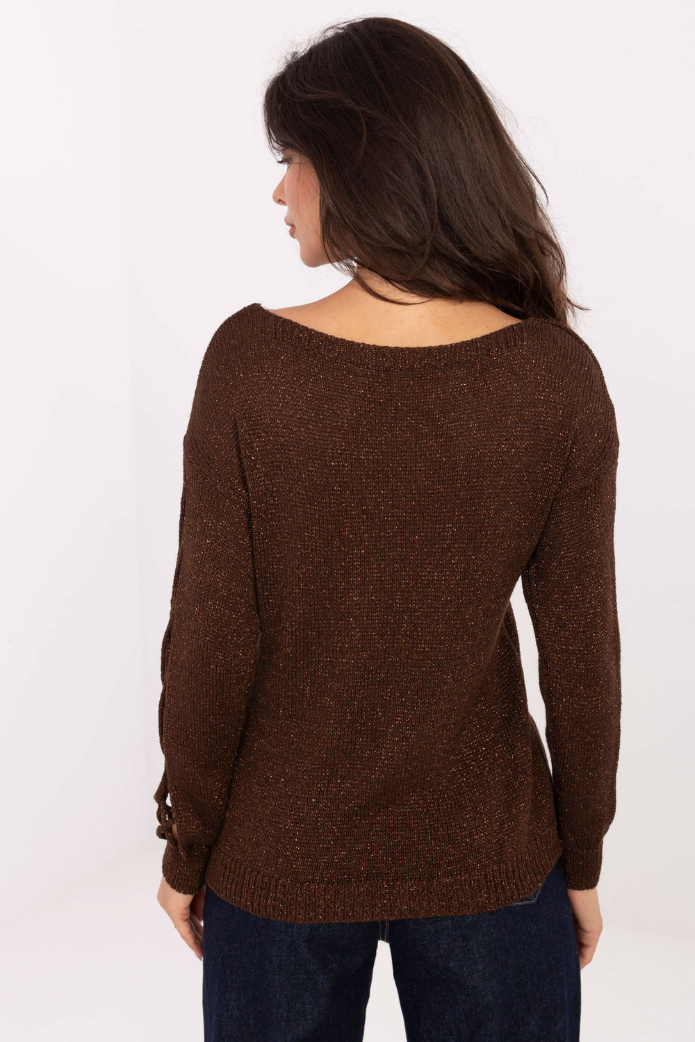 Pull femme Italy Moda Chandail Chandail — brun