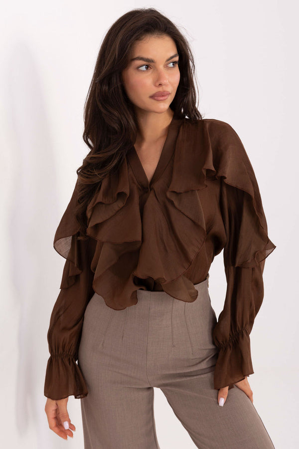 Blouse femme Rue Paris — brun