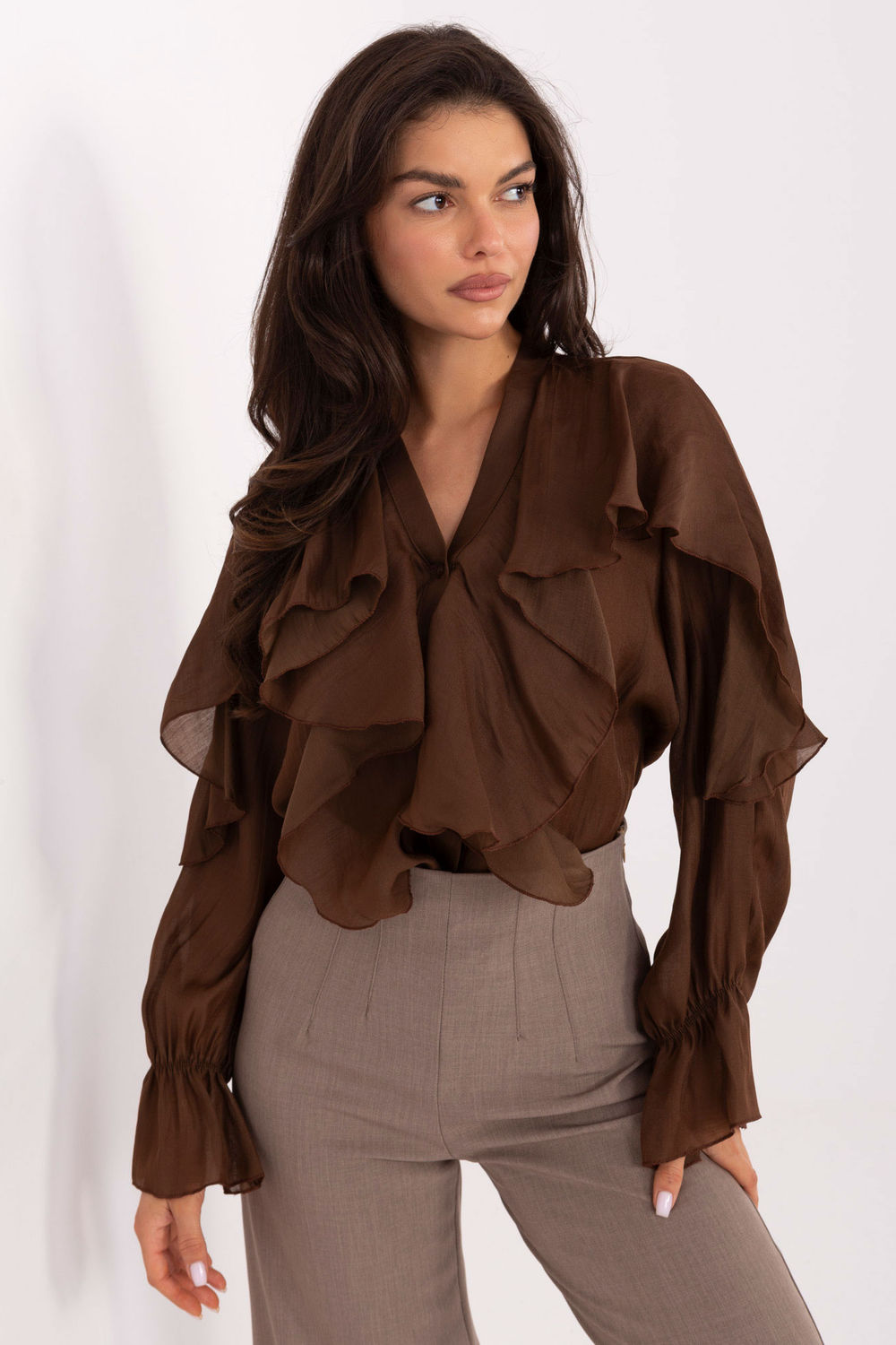 Blouse femme Rue Paris — brun
