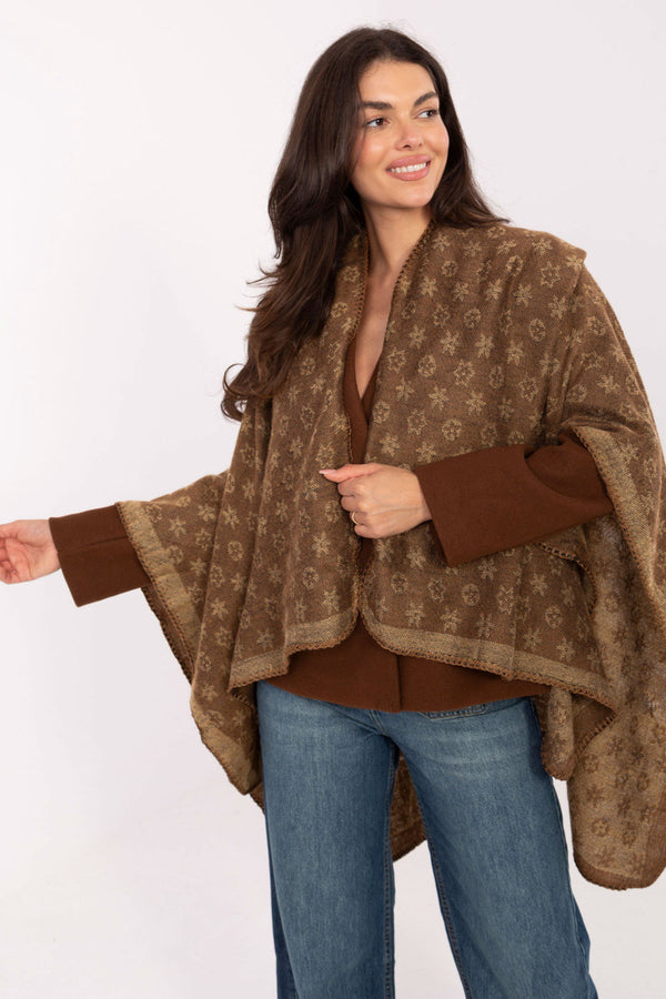 Poncho femme Factory Price — brun