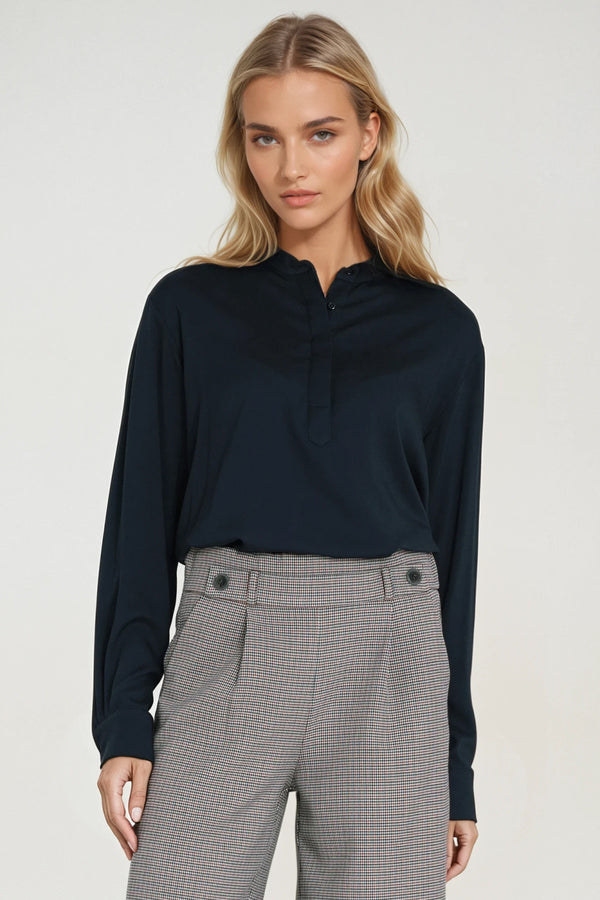 Blouse femme Nife Chemisier Chemisier — bleu marine