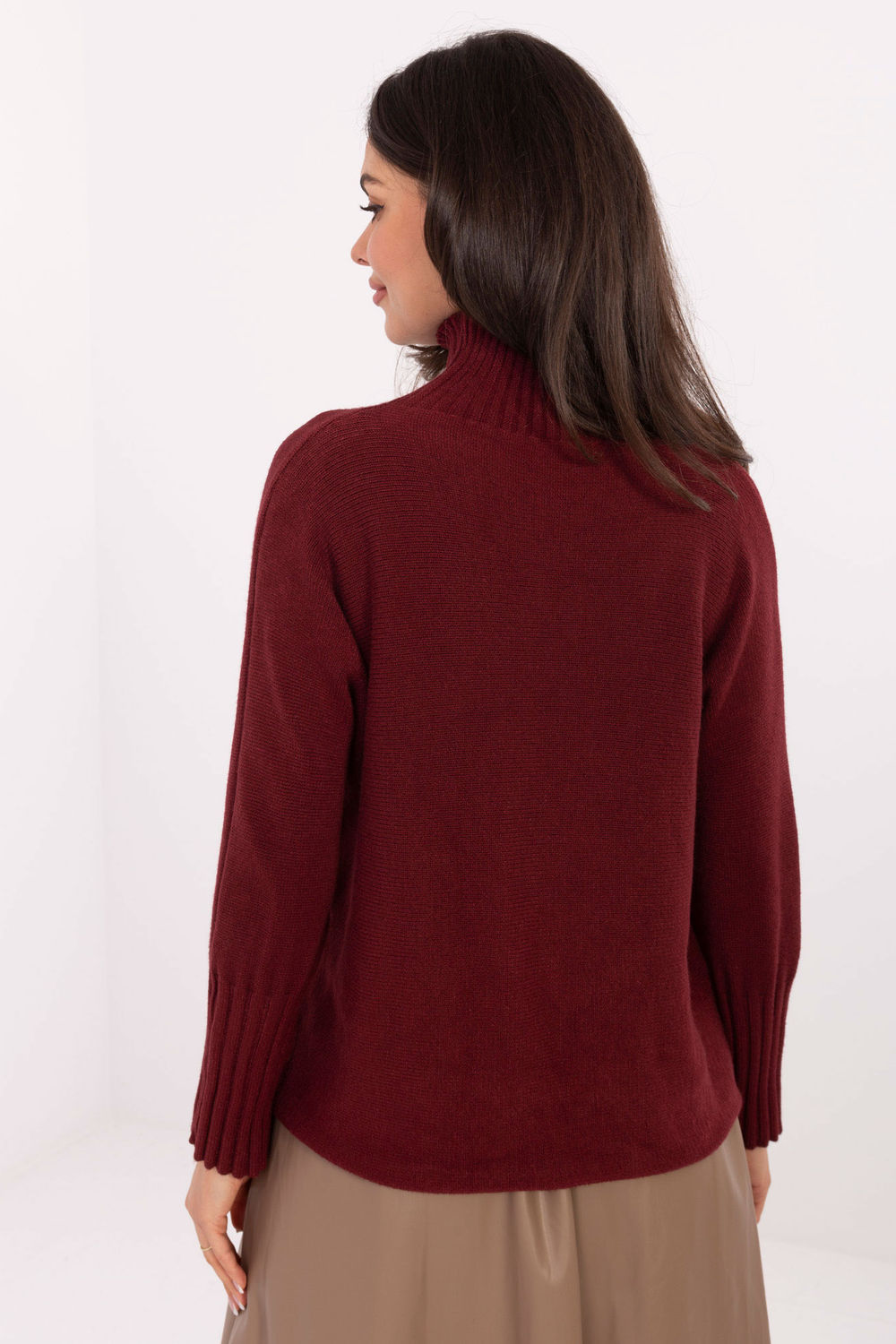 Pull femme Rue Paris Col Roulé Col — rouge