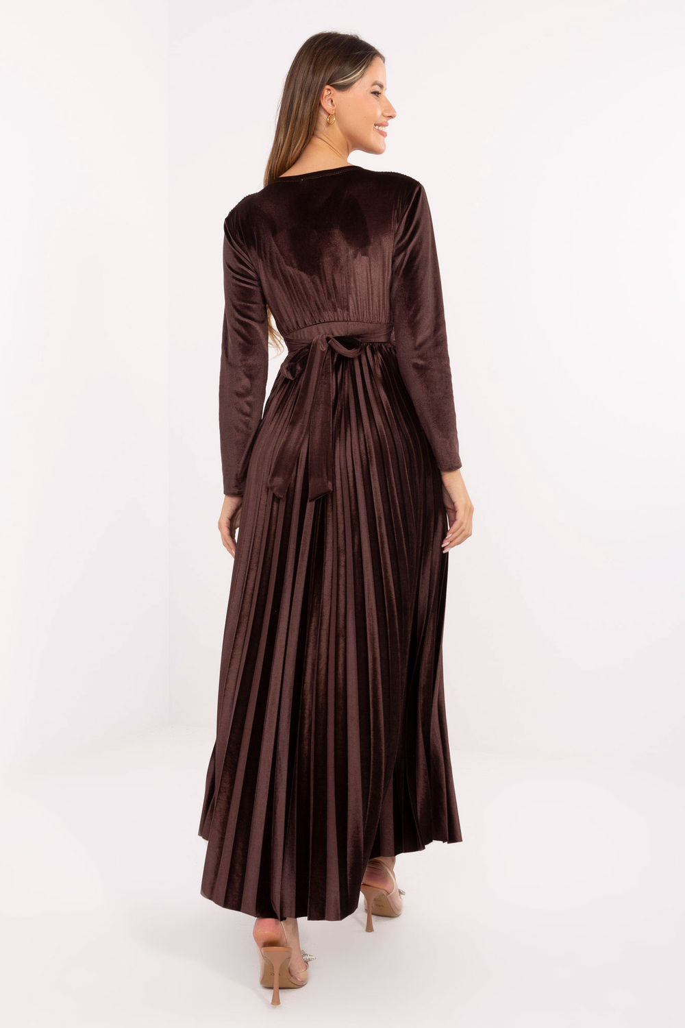 Robe femme Italy Moda Longue Longue — brun